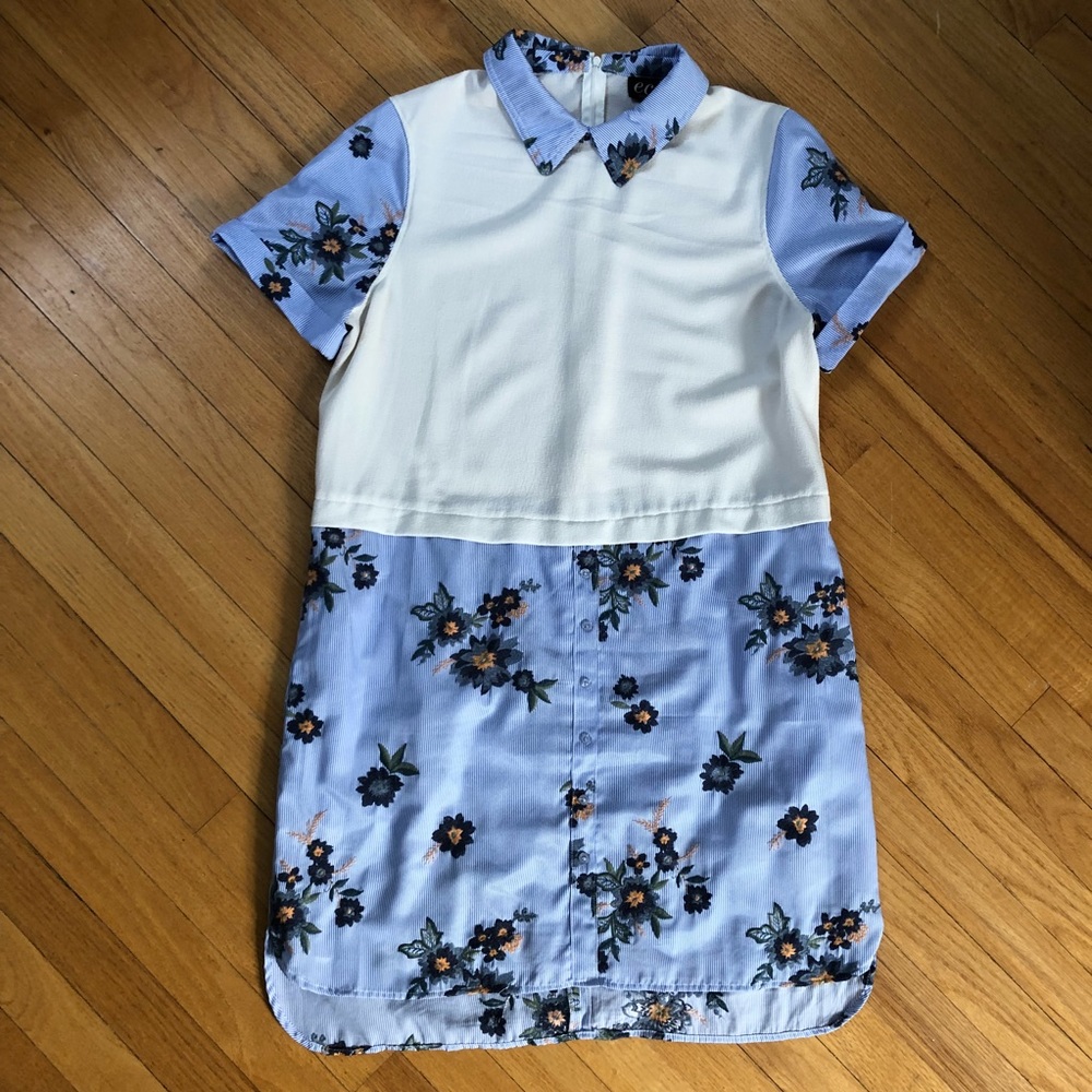 ECI floral embroidery cotton summer shirtdress